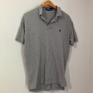 POLO BY RALPH LAUREN POLO SHIRT SOFT cotton Medium Gray Logo Short Sleeve Collar